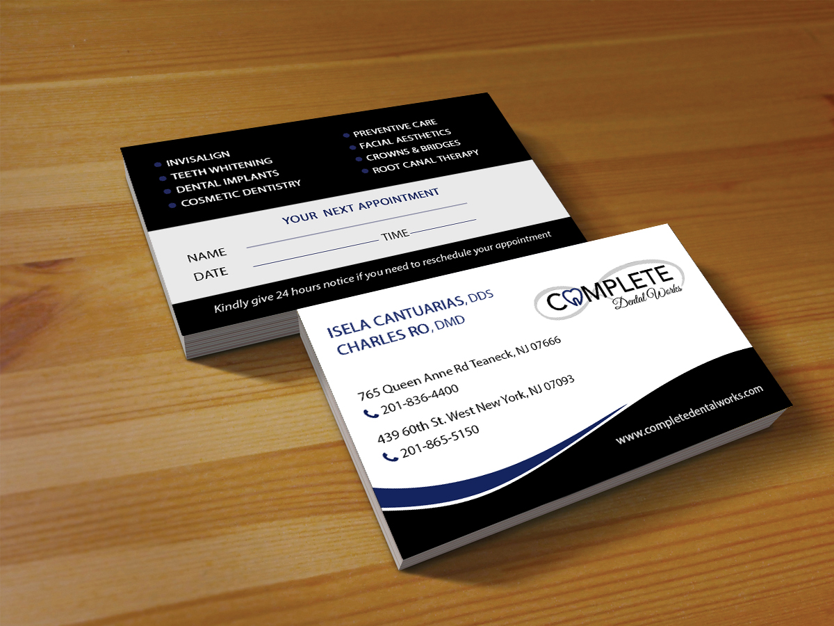 Business Card Design by Creations Box 2015 for One and Only Complete Dental | Design #14355659