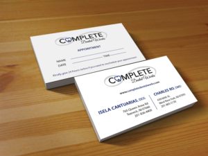 Business Card Design by Creations Box 2015 for One and Only Complete Dental | Design: #14355664