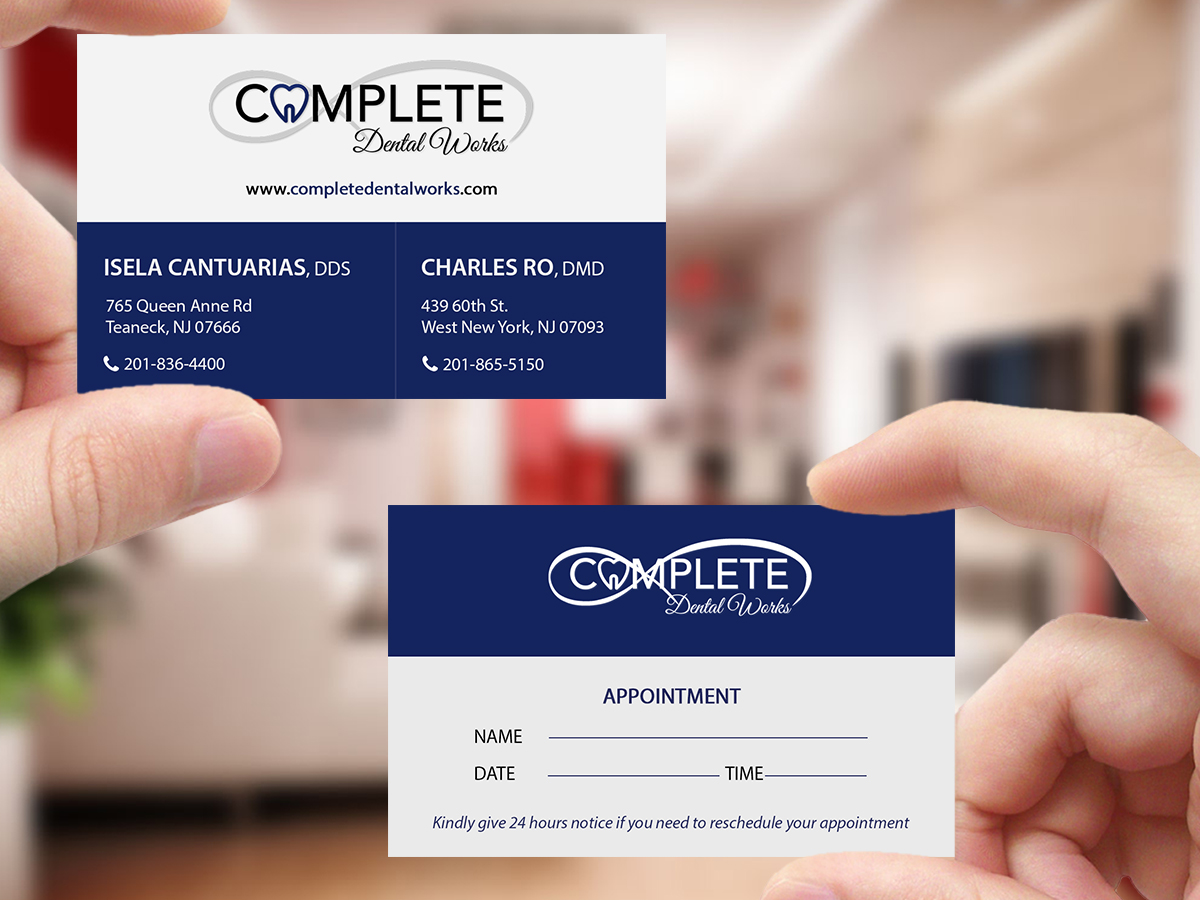 Business Card Design by Creations Box 2015 for One and Only Complete Dental | Design #14355666