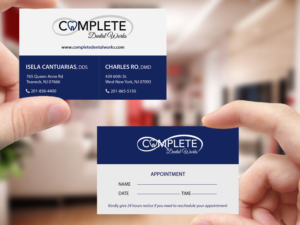 Business Card Design by Creations Box 2015 for One and Only Complete Dental | Design: #14355666