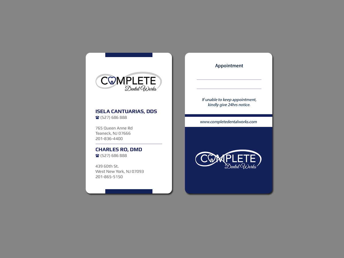 Business Card Design by Creations Box 2015 for One and Only Complete Dental | Design #14391862