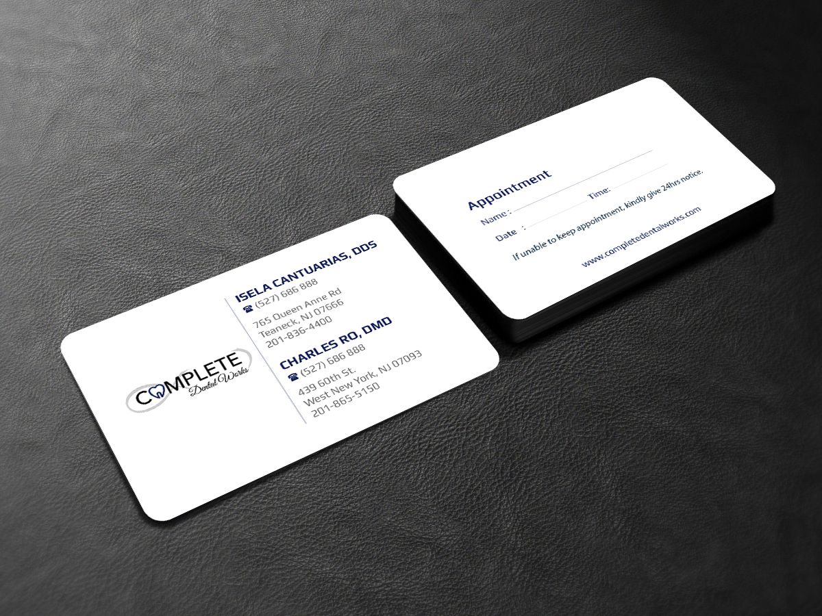 Business Card Design by Creations Box 2015 for One and Only Complete Dental | Design #14391863