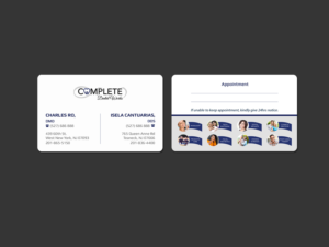 Business Card Design by Creations Box 2015 for One and Only Complete Dental | Design: #14391867