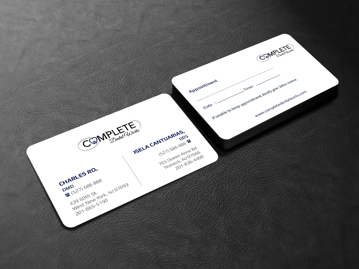 Business Card Design by Creations Box 2015 for One and Only Complete Dental | Design #14391868