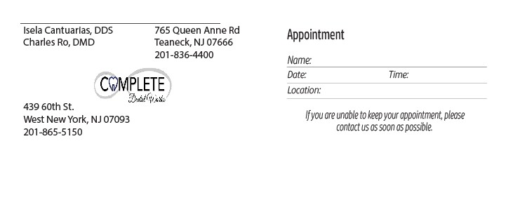 Design de Carte de Visite par shinieja pour One and Only Complete Dental | Design #14401838