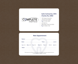 Business Card Design by chandrayaan.creative for One and Only Complete Dental | Design #14348945