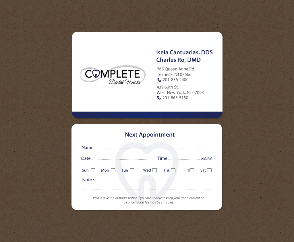 Design de Carte de Visite par chandrayaan.creative pour One and Only Complete Dental | Design #14348946