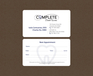 Visitenkarten-Design von chandrayaan.creative für One and Only Complete Dental | Design: #14348947