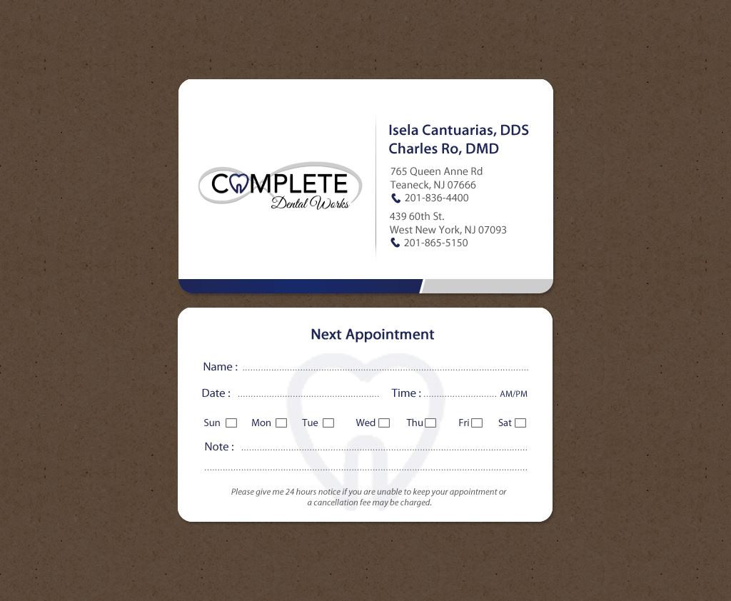 Business Card Design by chandrayaan.creative for One and Only Complete Dental | Design #14348949