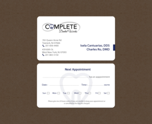 Visitenkarten-Design von chandrayaan.creative für One and Only Complete Dental | Design: #14348951
