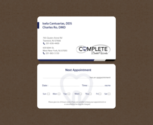 Visitenkarten-Design von chandrayaan.creative für One and Only Complete Dental | Design: #14348956