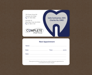 Visitenkarten-Design von chandrayaan.creative für One and Only Complete Dental | Design: #14348957