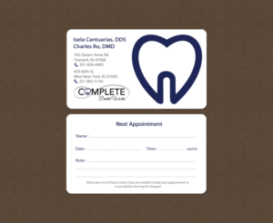 Visitenkarten-Design von chandrayaan.creative für One and Only Complete Dental | Design: #14348959