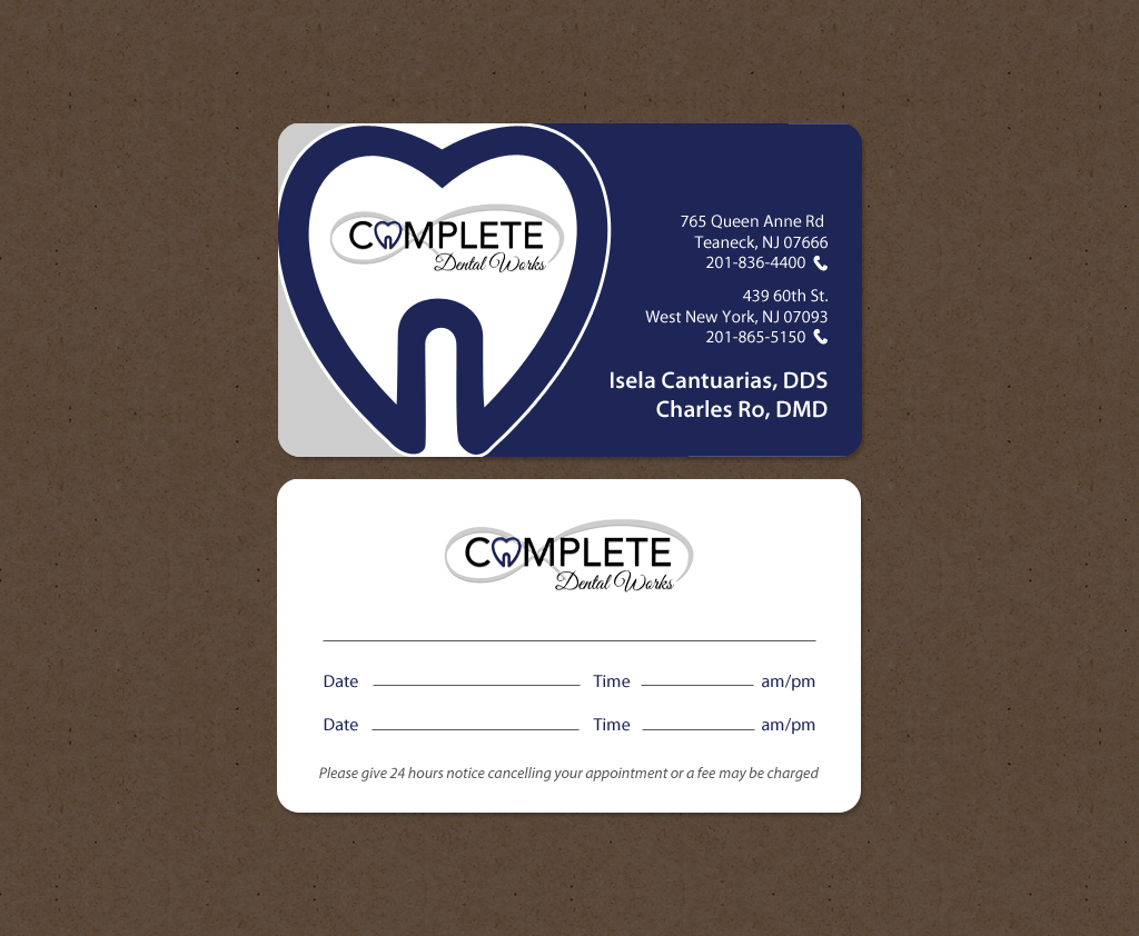 Business Card Design by chandrayaan.creative for One and Only Complete Dental | Design #14348960