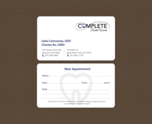 Business Card Design by chandrayaan.creative for One and Only Complete Dental | Design: #14348965