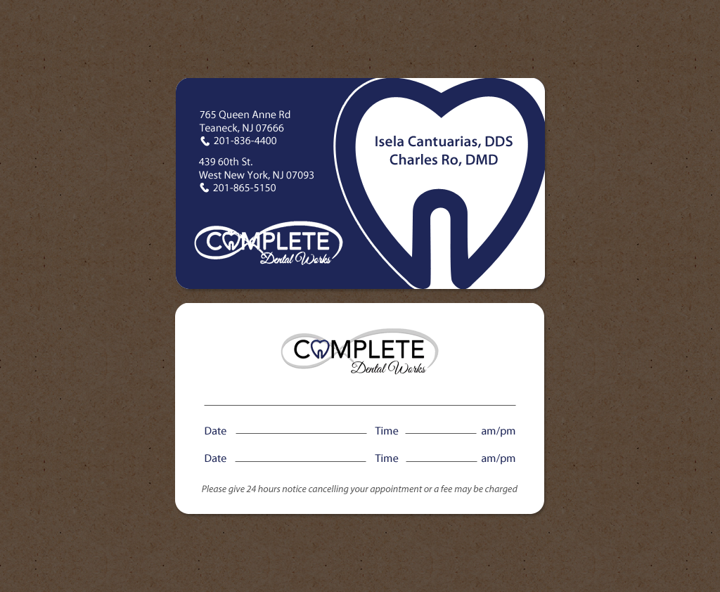 Business Card Design by chandrayaan.creative for One and Only Complete Dental | Design #14348966