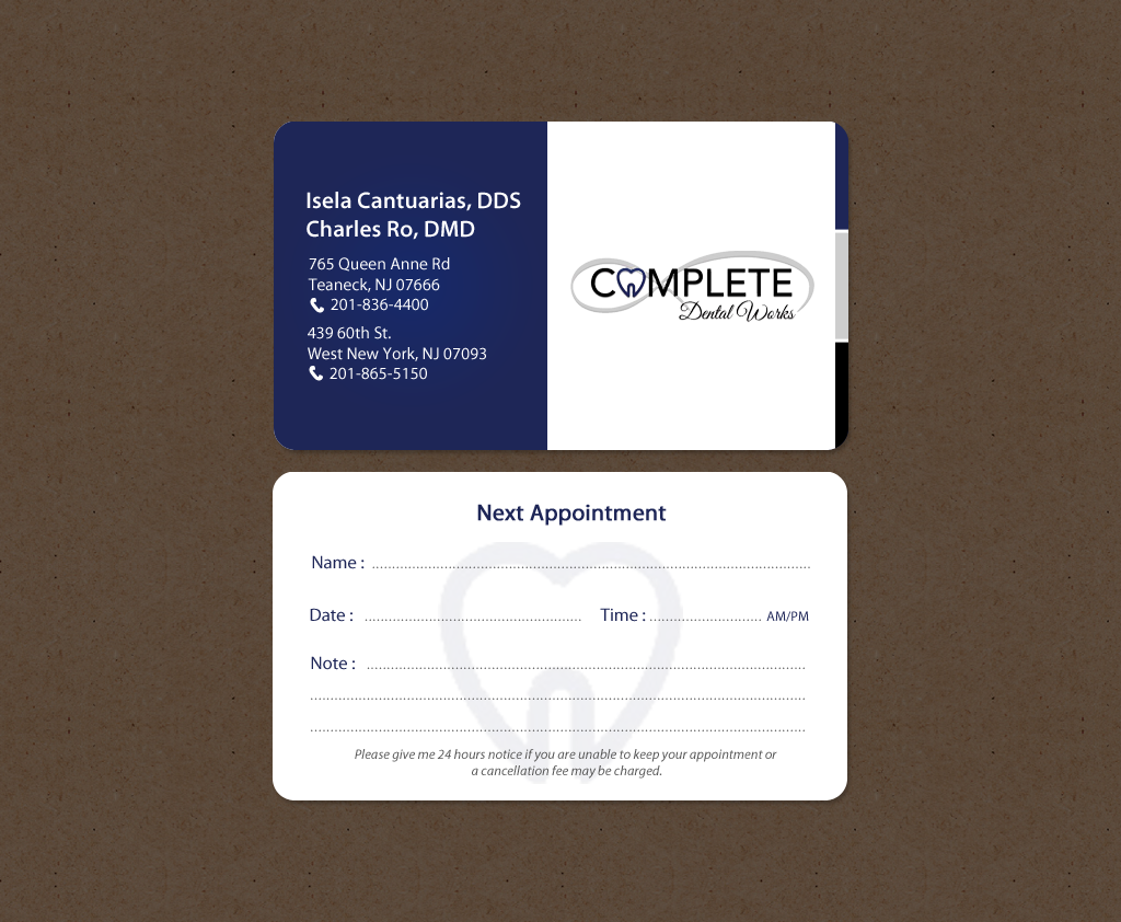 Business Card Design by chandrayaan.creative for One and Only Complete Dental | Design #14348977