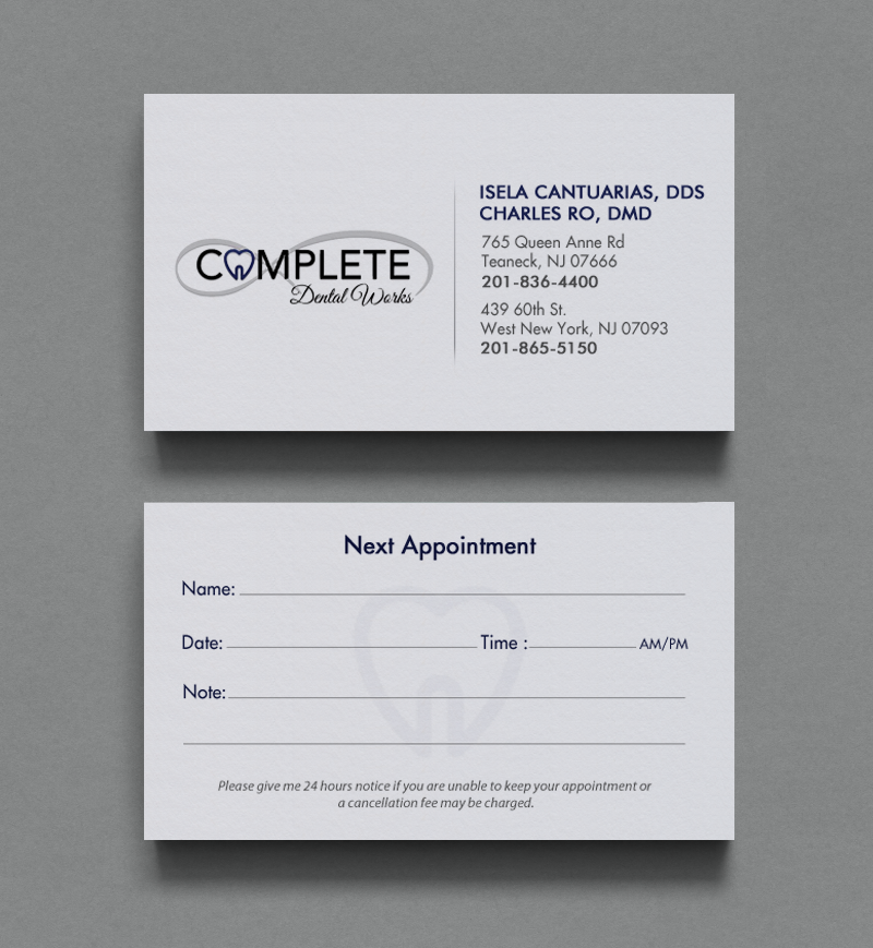 Business Card Design by chandrayaan.creative for One and Only Complete Dental | Design #14354043