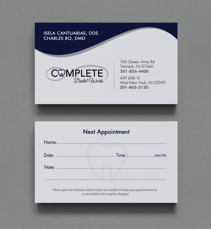 Business Card Design by chandrayaan.creative for One and Only Complete Dental | Design #14354046