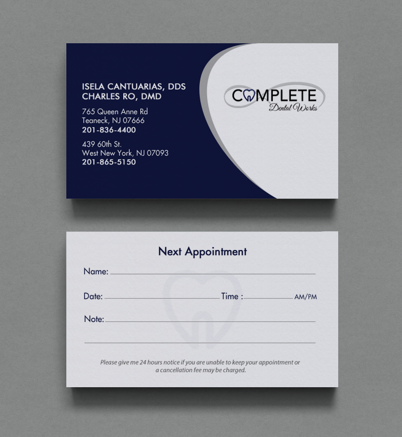 Business Card Design by chandrayaan.creative for One and Only Complete Dental | Design #14354051