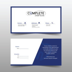 Visitenkarten-Design von BojanF89 für One and Only Complete Dental | Design: #14355023