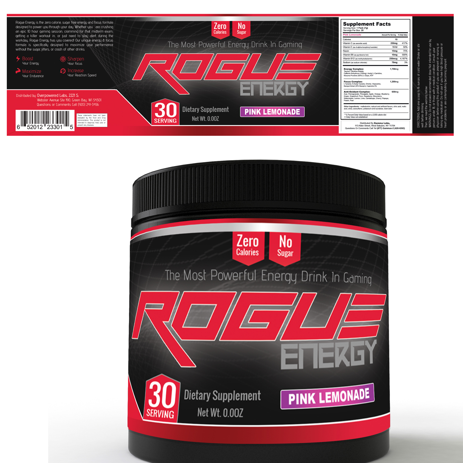 Diseño de Empaque por TRZN para Rogue Energy | Diseño #14400879