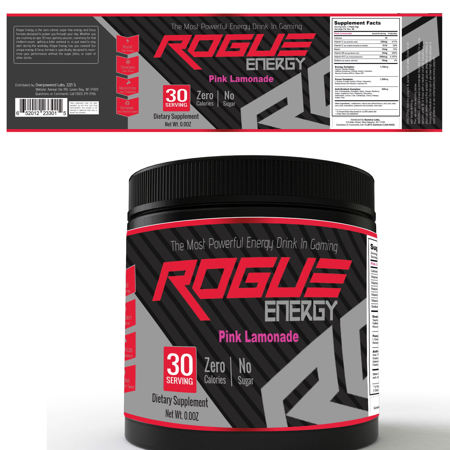 Diseño de Empaque por TRZN para Rogue Energy | Diseño #14400880