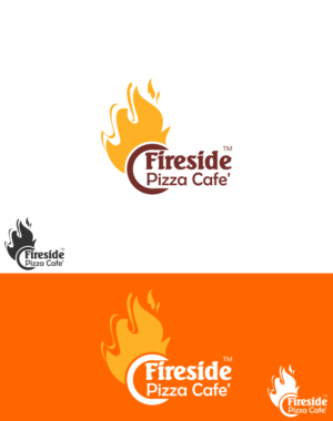 Logo Design by ChinMaya for Fireside Pizza Cafe | Design: #14464421