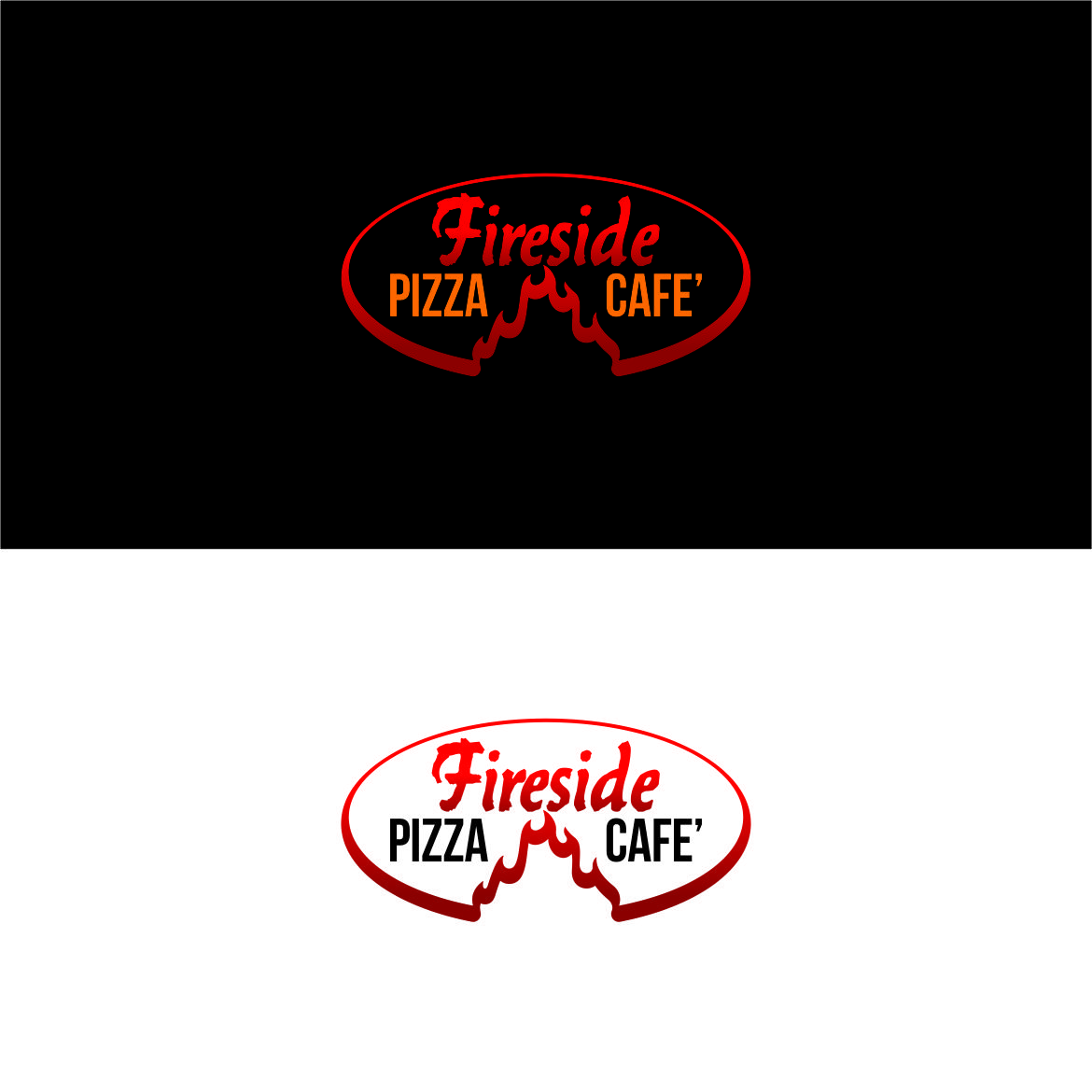 Logo Design by Arham Hidayat for Fireside Pizza Cafe | Design #14440371