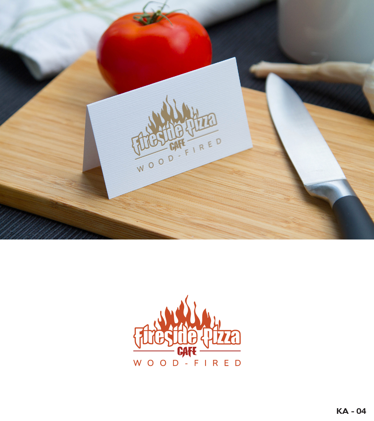 Logo Design by Esolbiz for Fireside Pizza Cafe | Design: #14453535