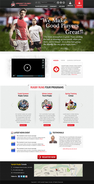 Regional and National Rugby Training and Player Development Company