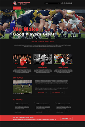 Wordpress Design by pb for Upright Rugby Canada | Design: #2529644