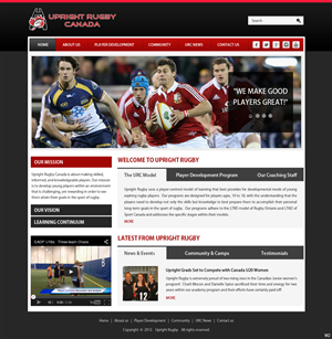 WordPress-Design von pb für Upright Rugby Canada | Design: #2529653