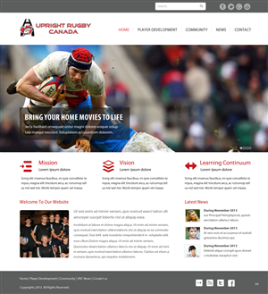 WordPress-Design von pb für Upright Rugby Canada | Design: #2532883
