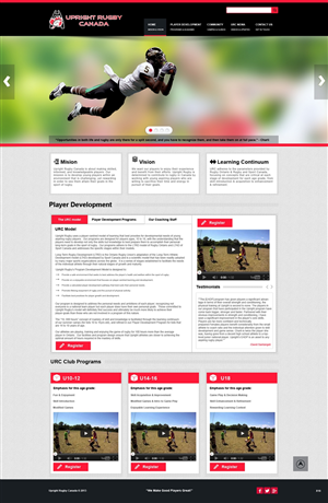 WordPress-Design von pb für Upright Rugby Canada | Design: #2532888