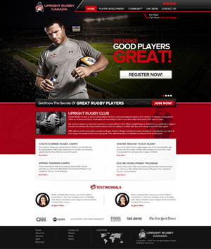 WordPress-Design von TechWise für Upright Rugby Canada | Design: #2568027