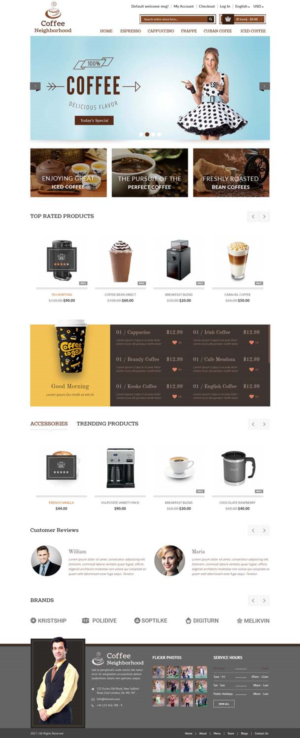 Coffee Neighborhood E-Commerce Site  | Web Design by bdesigner9