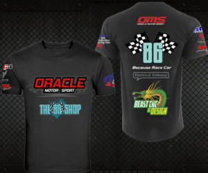 T shirt design for Motor Sport team.