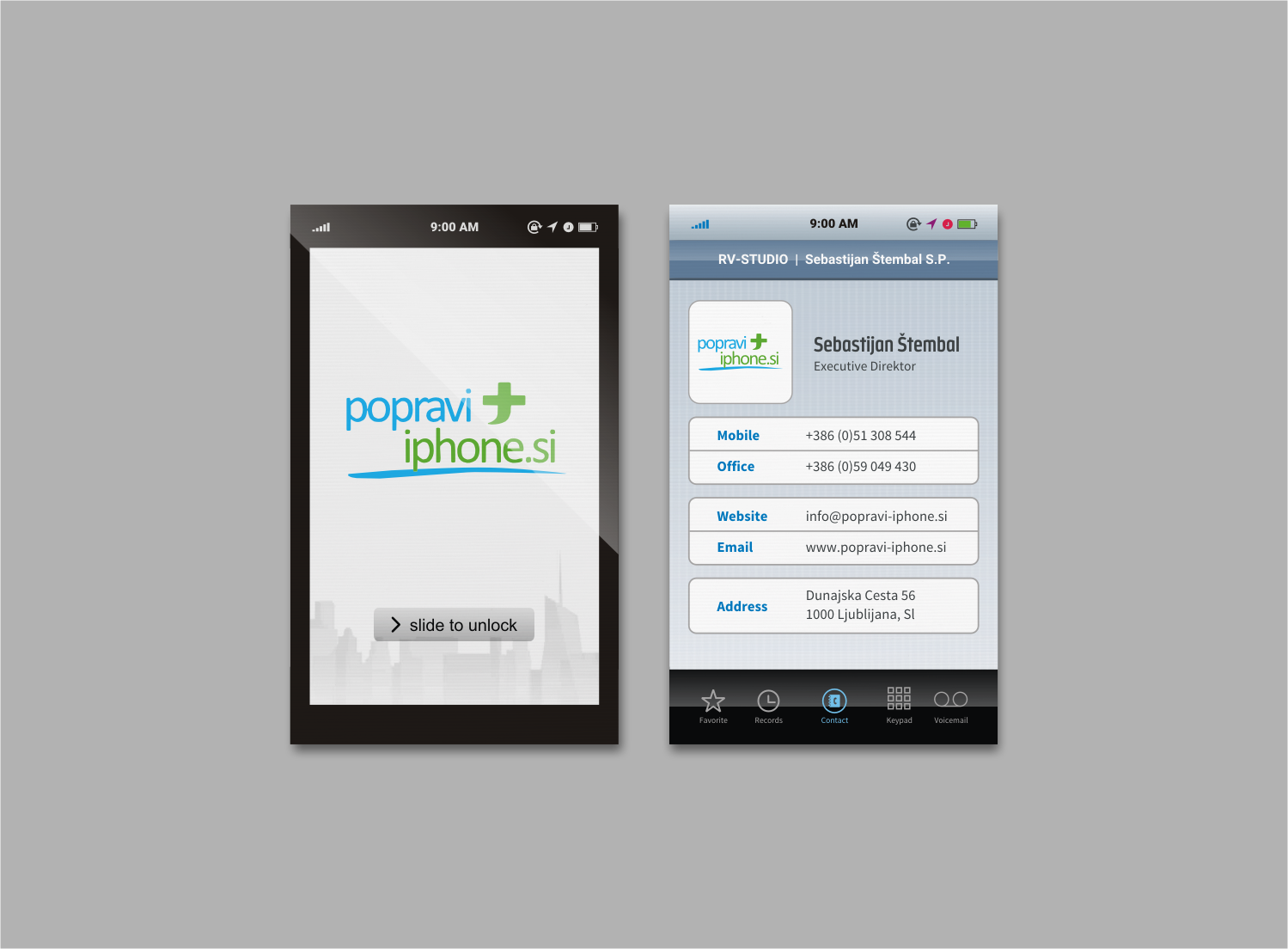 Business Card Design by INDIAN_Ashok for RV-STUDIO, Sebastijan ?tembal, s.p. | Design #14362133