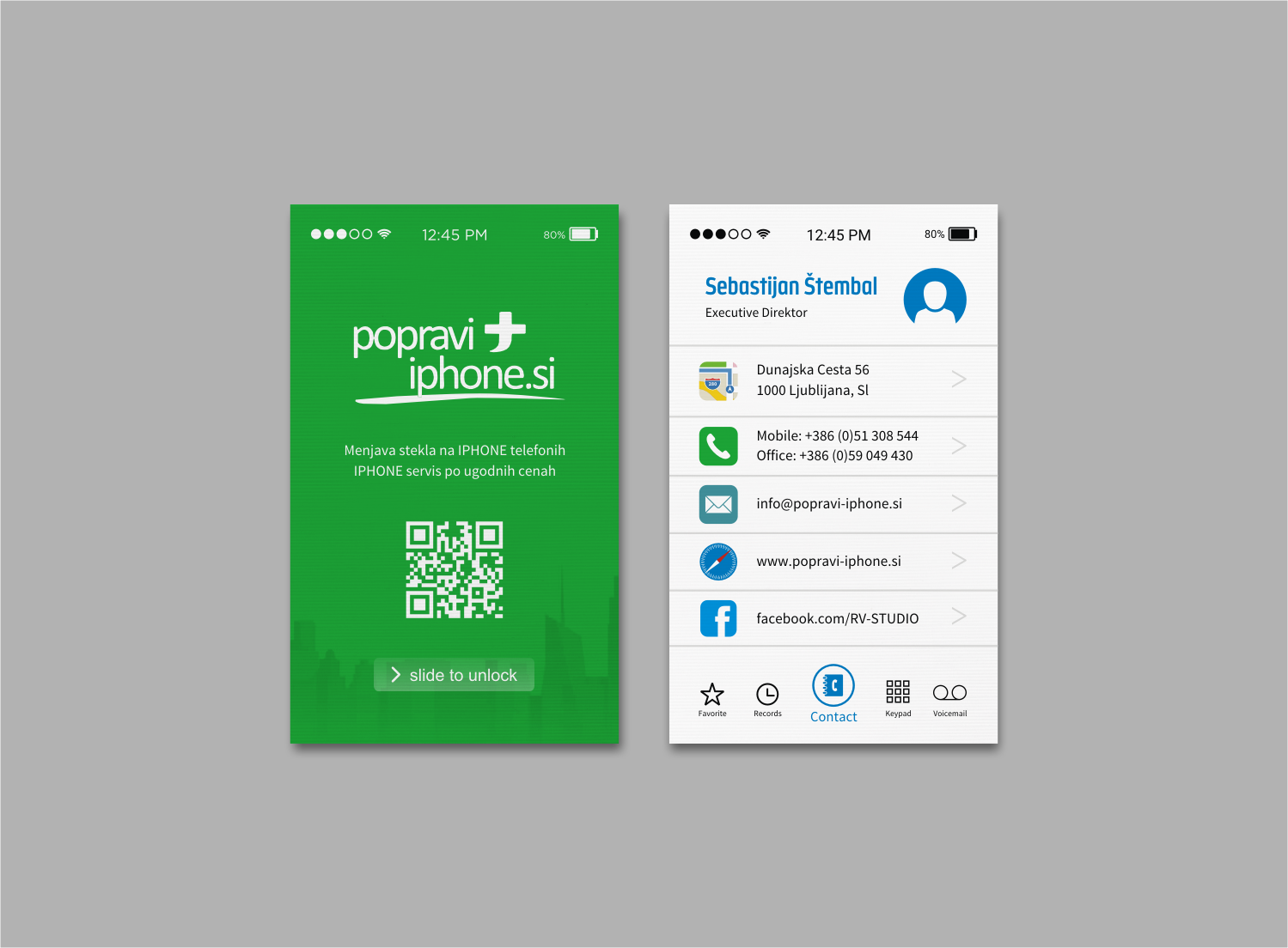 Business Card Design by INDIAN_Ashok for RV-STUDIO, Sebastijan ?tembal, s.p. | Design #14362454