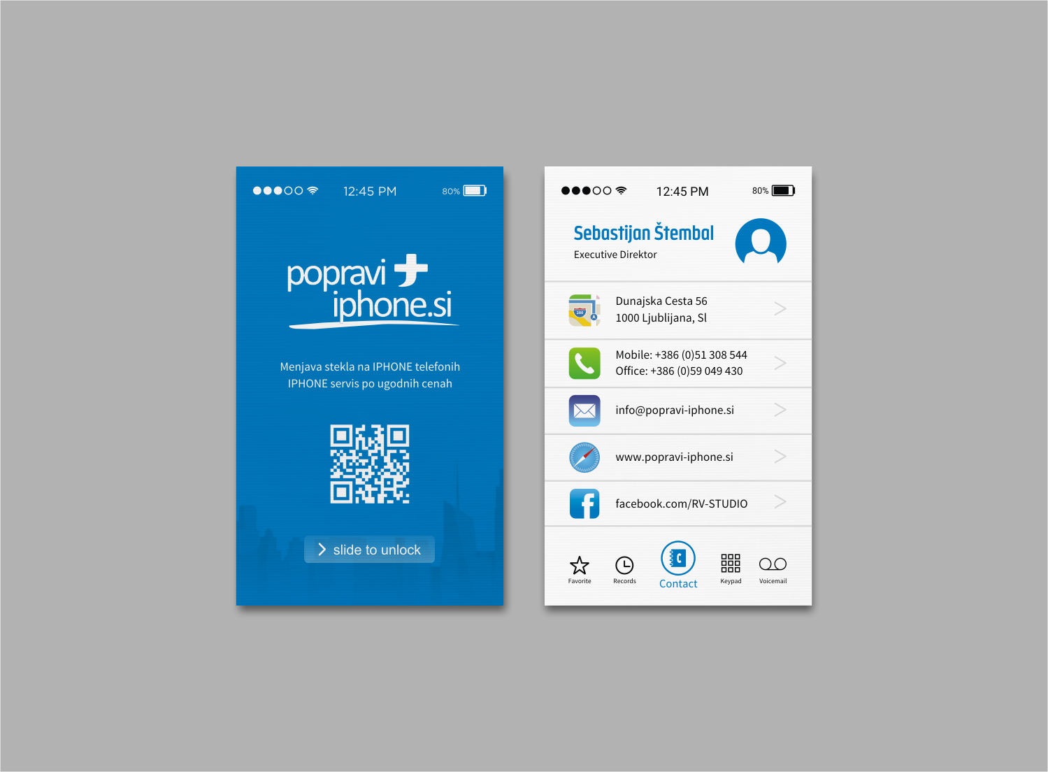 Business Card Design by INDIAN_Ashok for RV-STUDIO, Sebastijan ?tembal, s.p. | Design #14362662