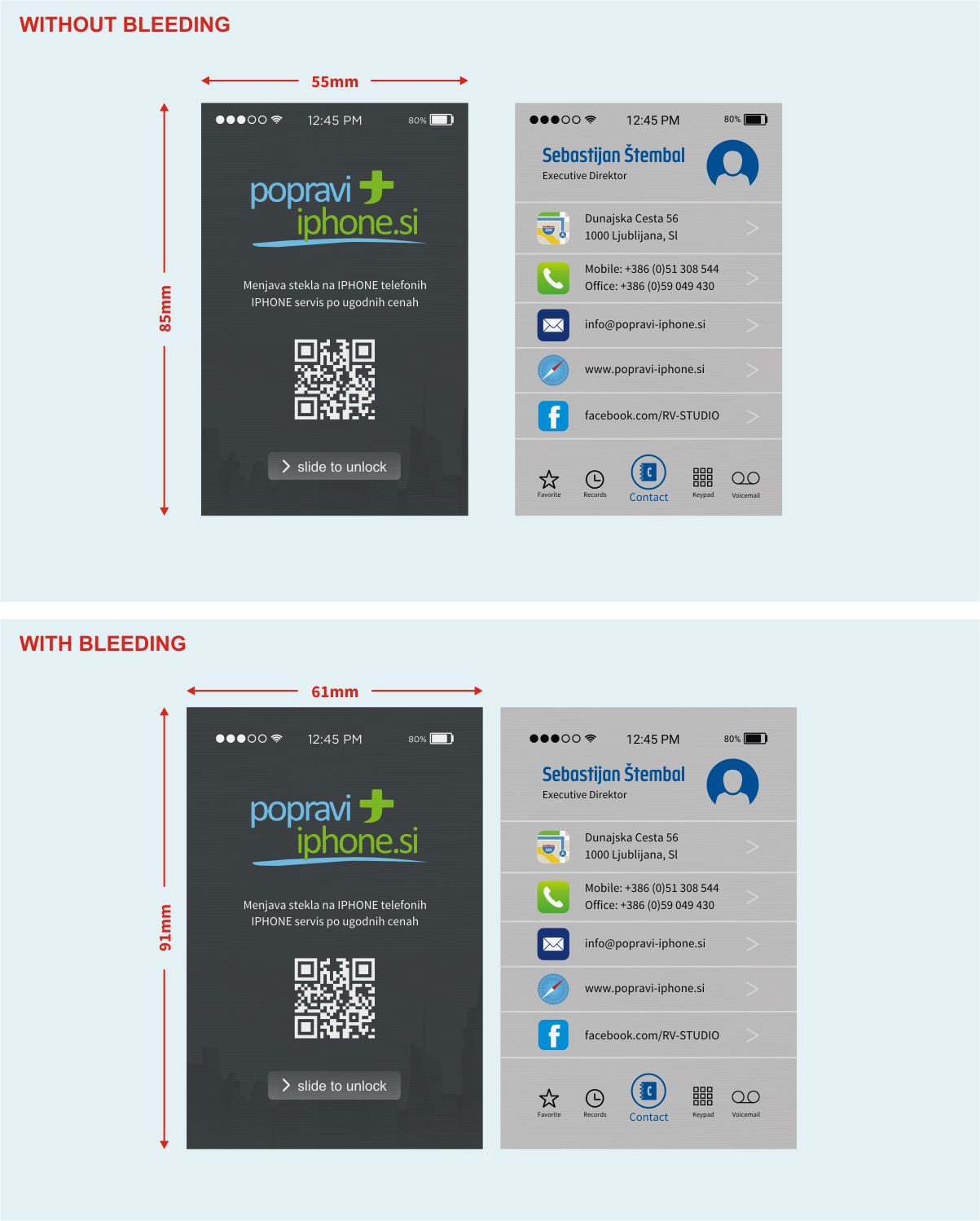 Business Card Design by INDIAN_Ashok for RV-STUDIO, Sebastijan ?tembal, s.p. | Design #14445693