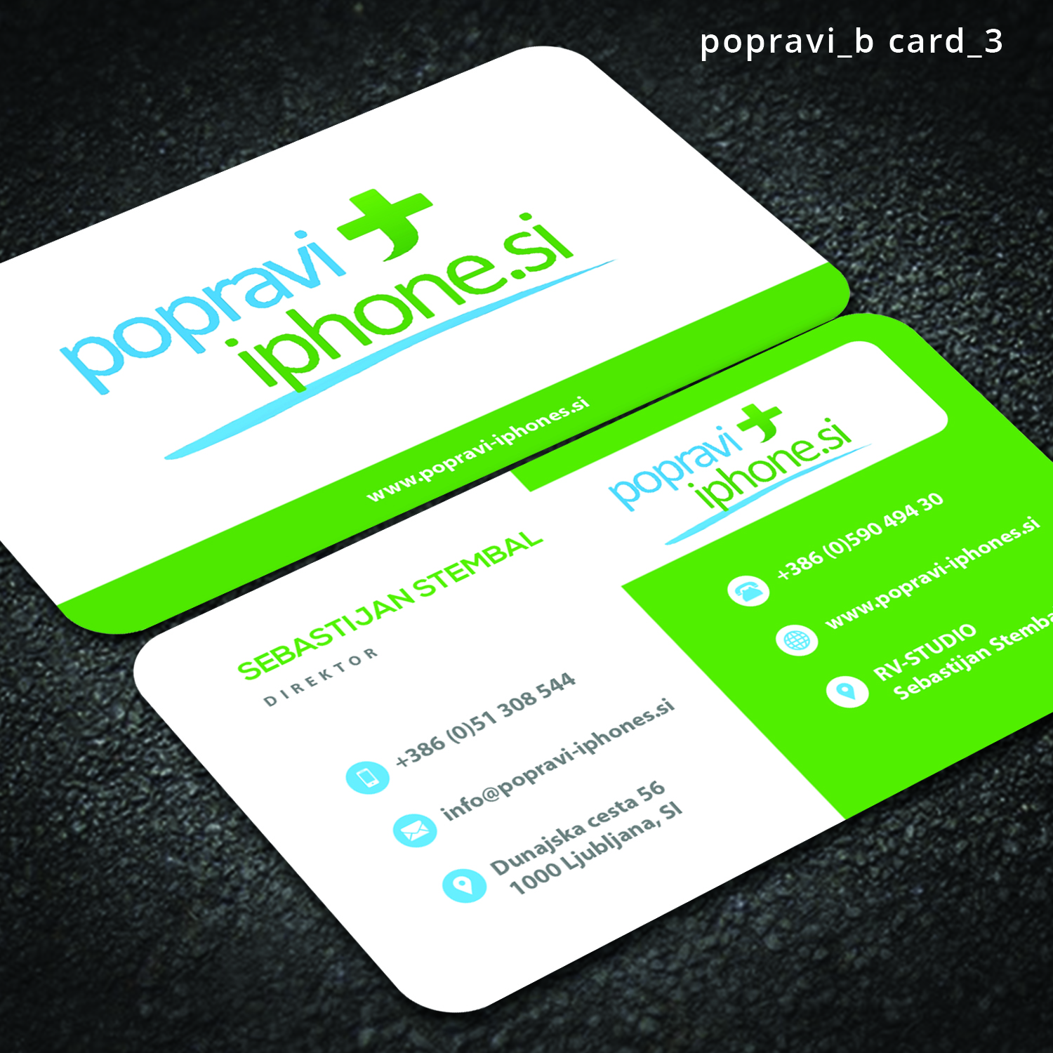 Business Card Design by Sketchweb for RV-STUDIO, Sebastijan ?tembal, s.p. | Design #14362283