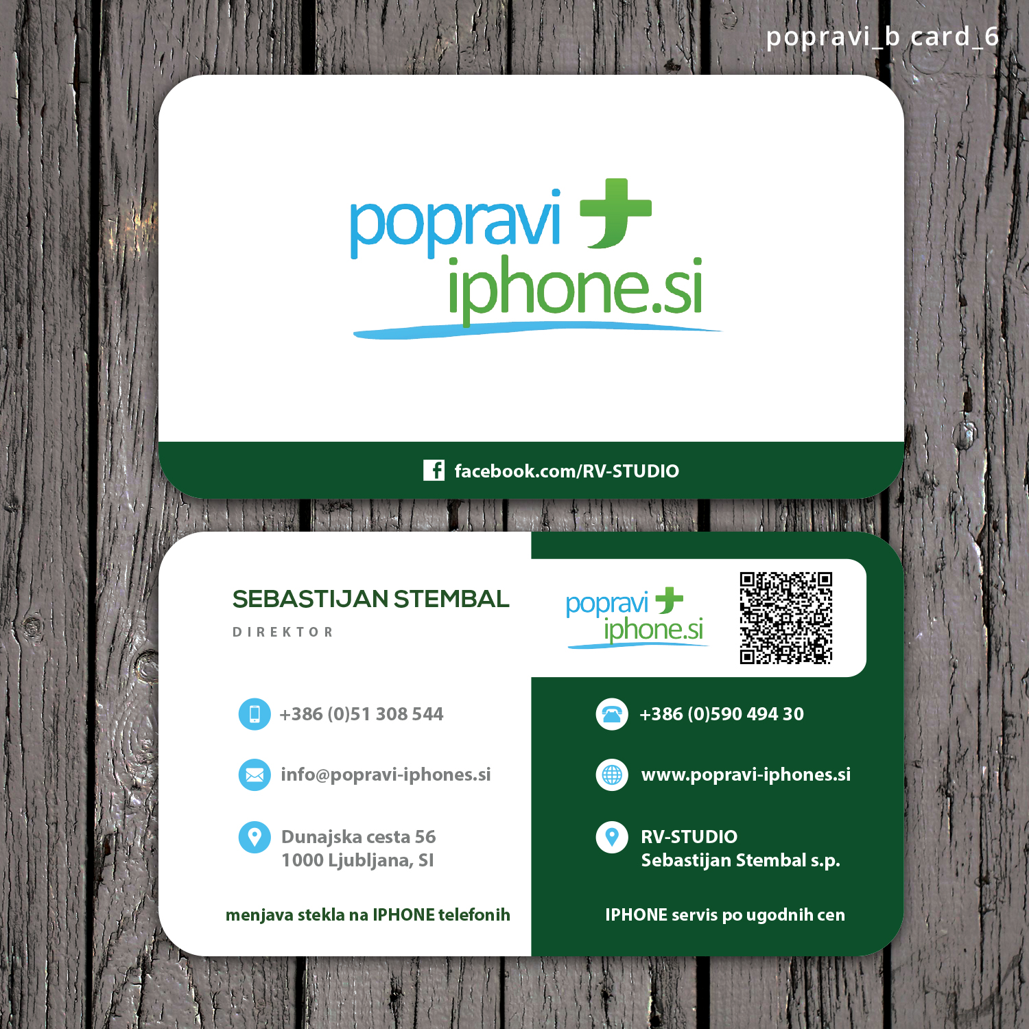 Business Card Design by Sketchweb for RV-STUDIO, Sebastijan ?tembal, s.p. | Design #14373051