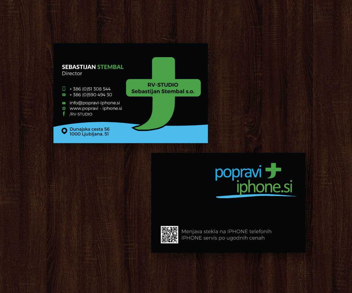 Business Card Design by JK18 for RV-STUDIO, Sebastijan ?tembal, s.p. | Design #14368275