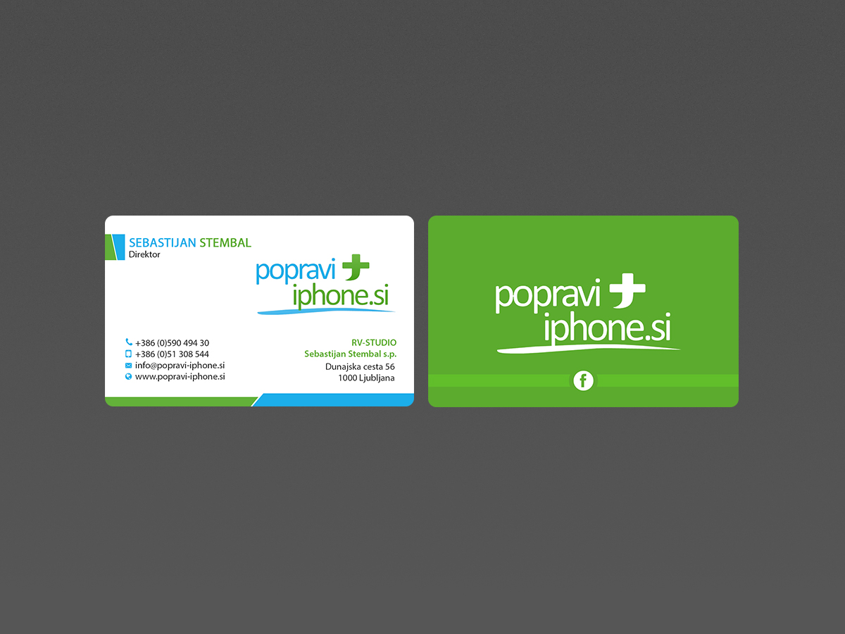 Business Card Design by Creations Box 2015 for RV-STUDIO, Sebastijan ?tembal, s.p. | Design #14368911