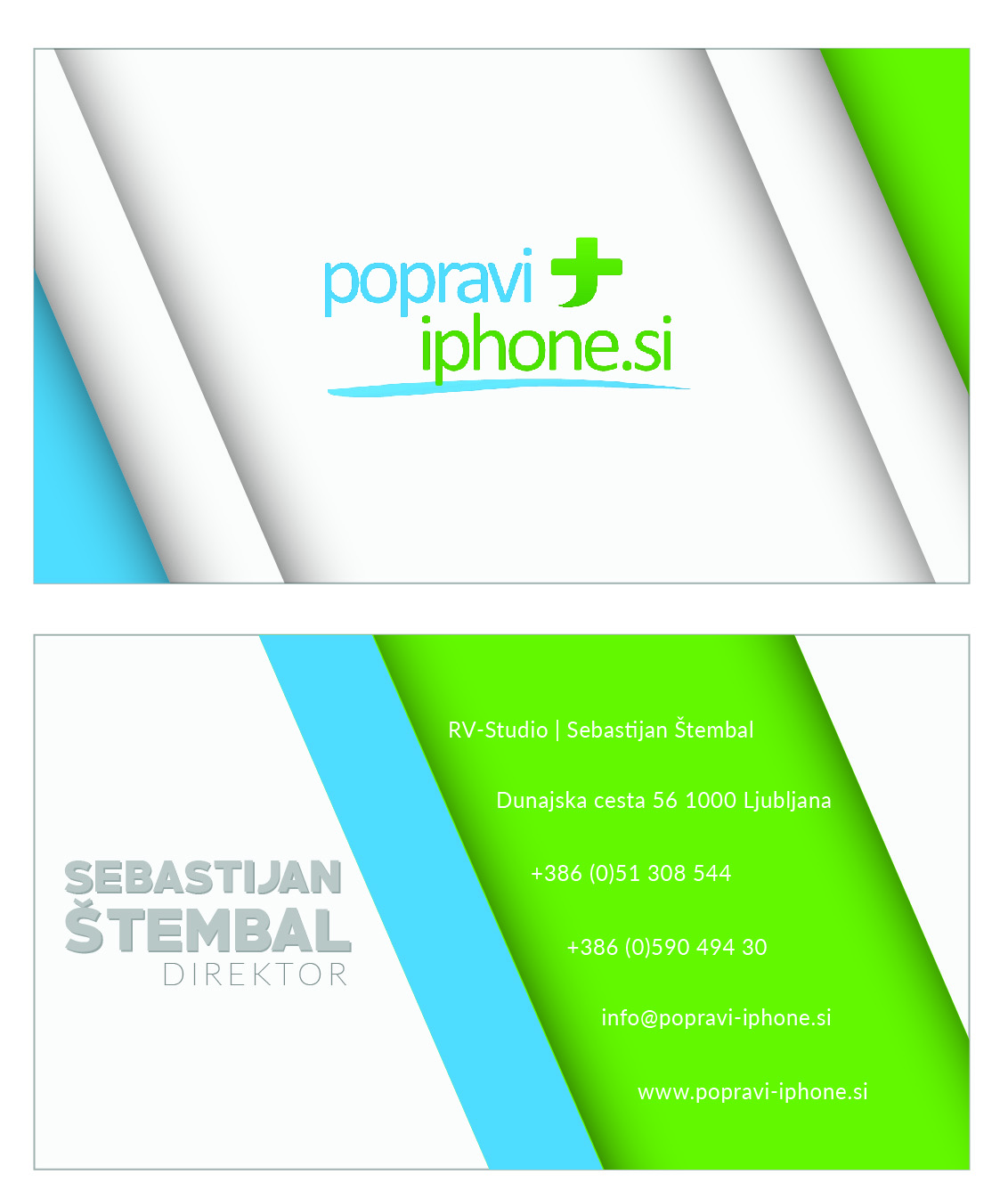 Business Card Design by kash zahara for RV-STUDIO, Sebastijan ?tembal, s.p. | Design #14359003