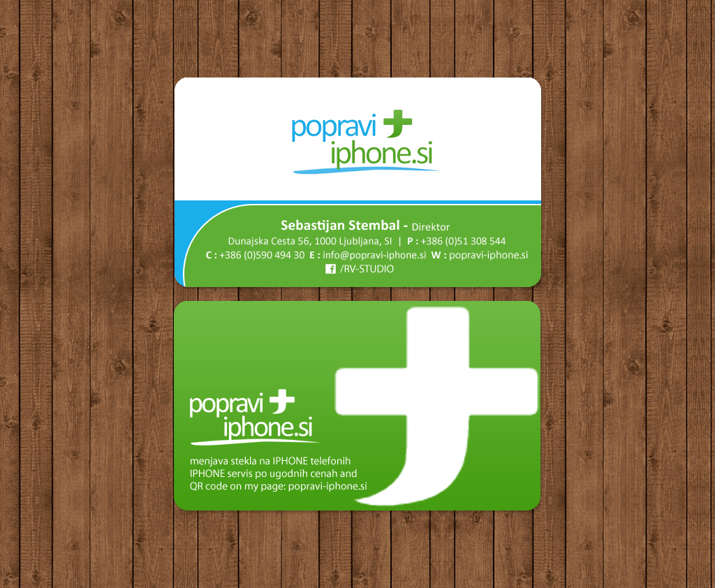 Visitenkarten-Design von chandrayaan.creative für RV-STUDIO, Sebastijan ?tembal, s.p. | Design #14364175