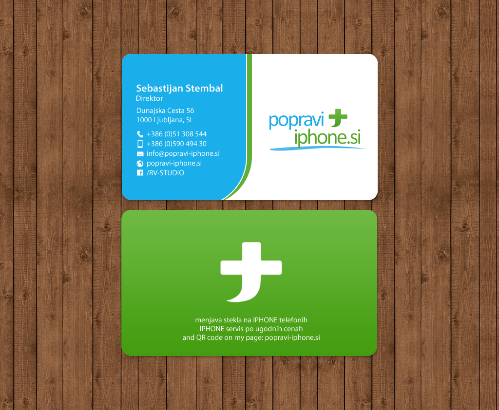 Business Card Design by chandrayaan.creative for RV-STUDIO, Sebastijan ?tembal, s.p. | Design #14364179