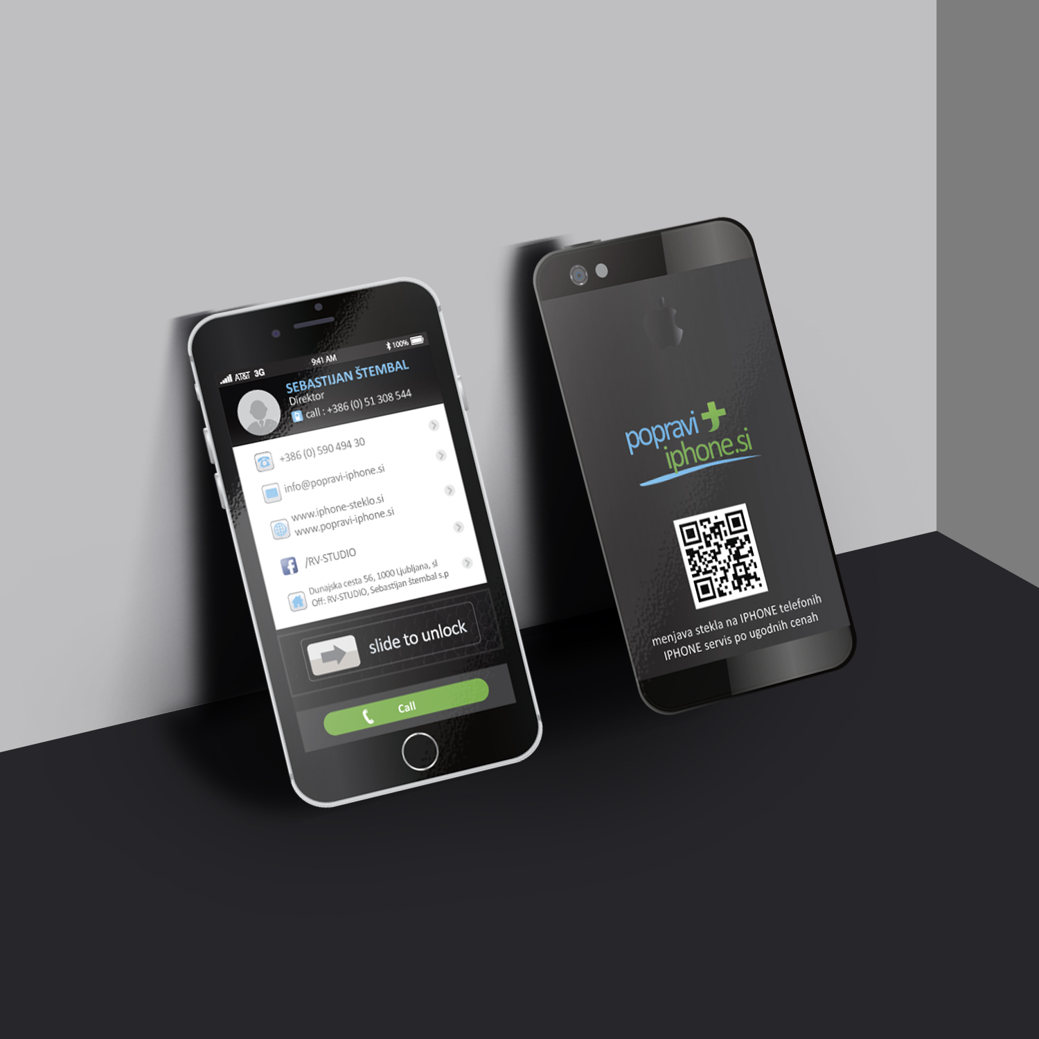 Visitenkarten-Design von Creative Jiniya für RV-STUDIO, Sebastijan ?tembal, s.p. | Design #14376583